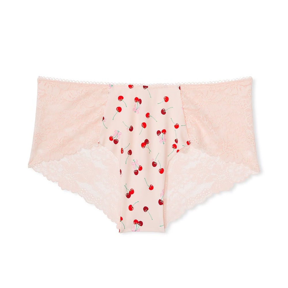 Victoria Secret Cherry Print Lace No Show Cheeky Panties